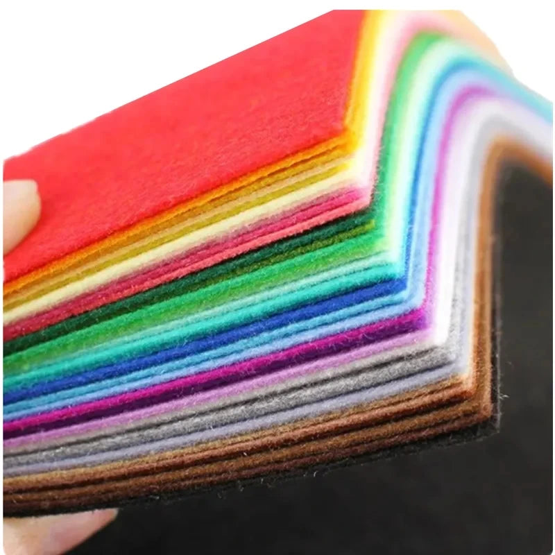 Feuilles de Feutrine Multicolores – Lot de 40 (6 tailles disponibles)
