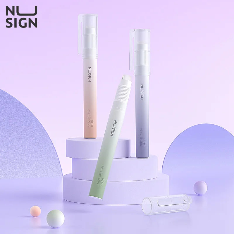 Stylo Colle NUSIGN – Fort Adhésif, Haute Viscosité, Coloris Tendance, École & Bureau