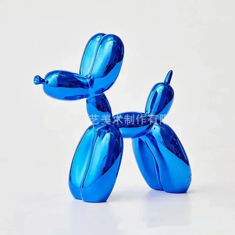 Sculpture Chien Ballon en Résine – Figurine Décorative Style Nordique