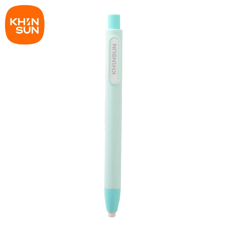 Gomme Rétractable Style Stylo – Effacement Précis, 4 Coloris + Recharge, École & Bureau
