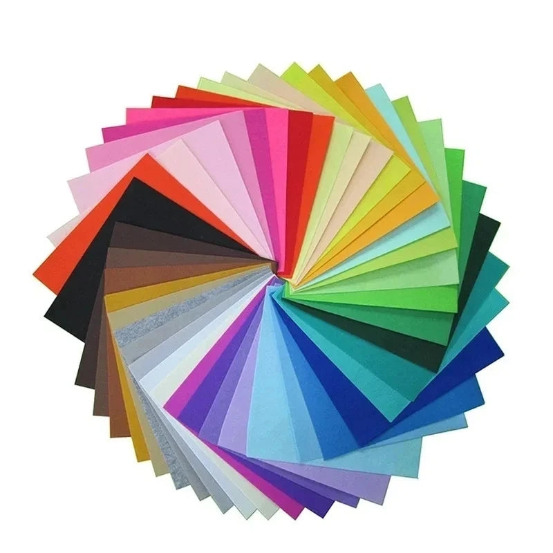 Feuilles de Feutrine Multicolores – Lot de 40 (6 tailles disponibles)