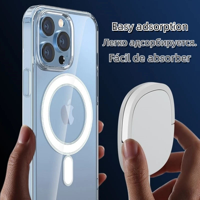 Coque Magnétique MagSafe pour iPhone – Bords Droits, Recharge Sans Fil, Compatible iPhone X à 16 Pro Max