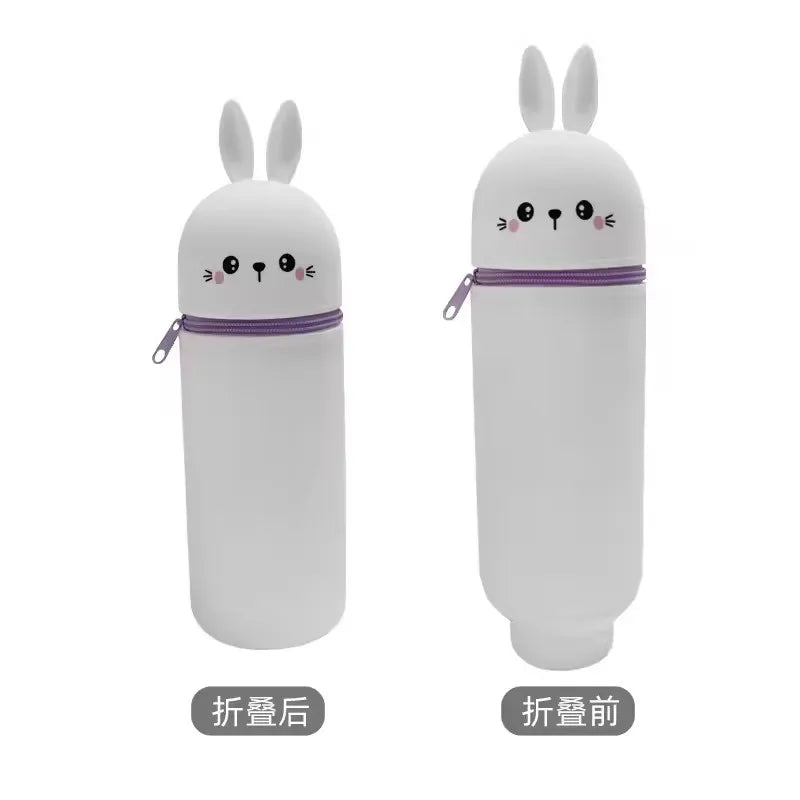 Trousse Télescopique en Silicone – Animaux Mignons, Grande Capacité, 15 Designs