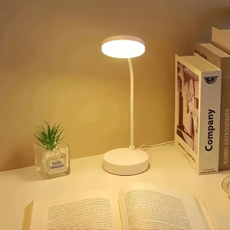 Lampe de Bureau LED Flexible Rechargeable – Col de Cygne, 3 Modes de Couleur
