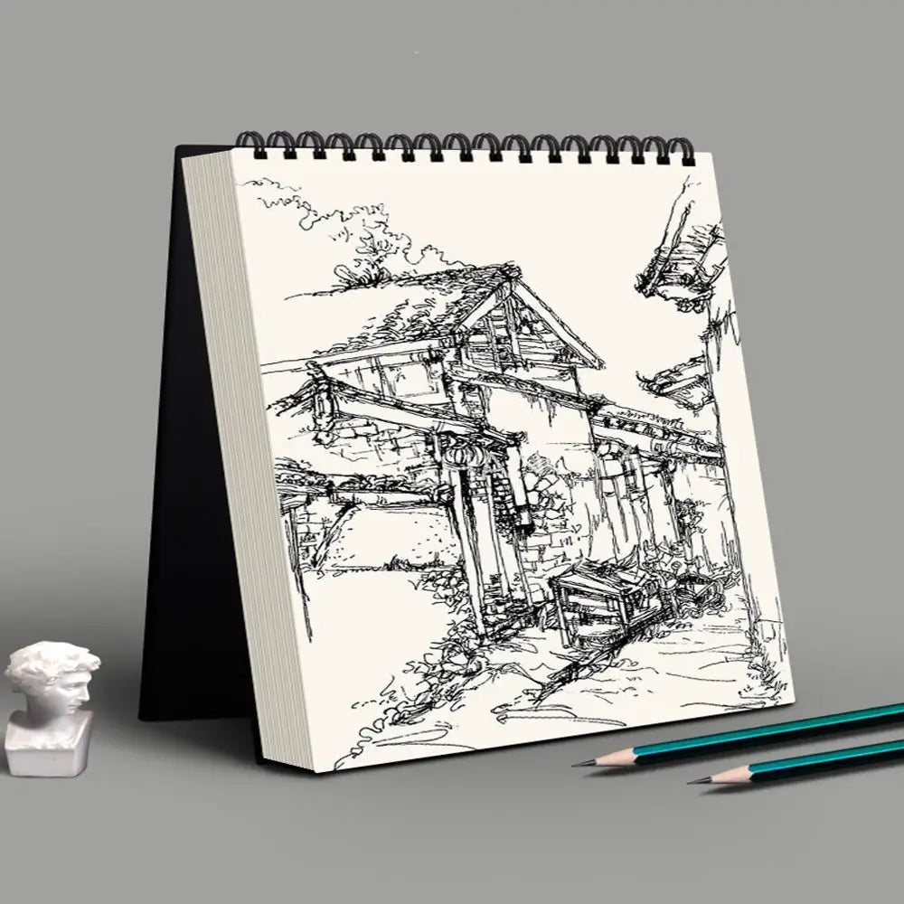Sketchbook Spirale 30 Feuilles – Papier Épais Sans Acide – Dessin & Peinture – A4, A5, A6, 8K, 16K