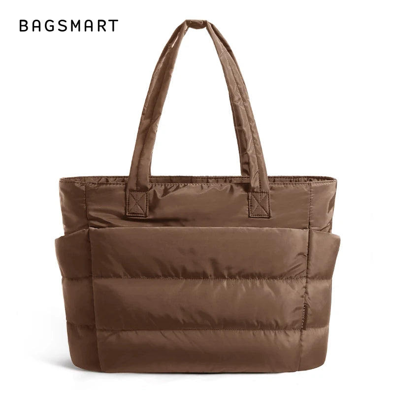 Sac Fourre-Tout BAGSMART Femme – Cabas Matelassé 20L, Travail Voyage École