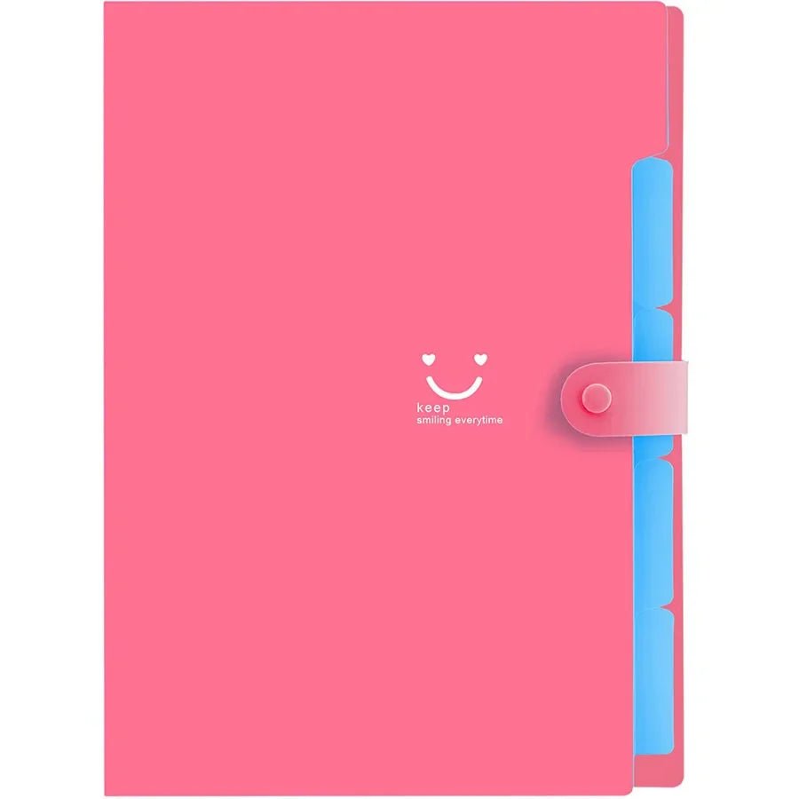 Pochette Document A4 – Bouton-Pression, Organiseur Bureau & École, 14 Coloris
