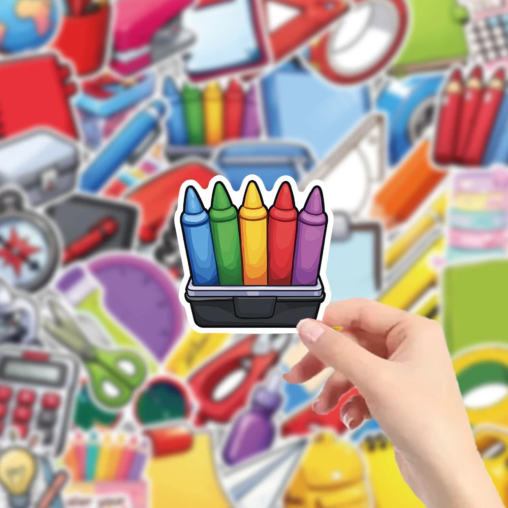 Lot de 54 Autocollants Scolaires – Déco Cahiers, Gourdes & Cadeaux Rentrée
