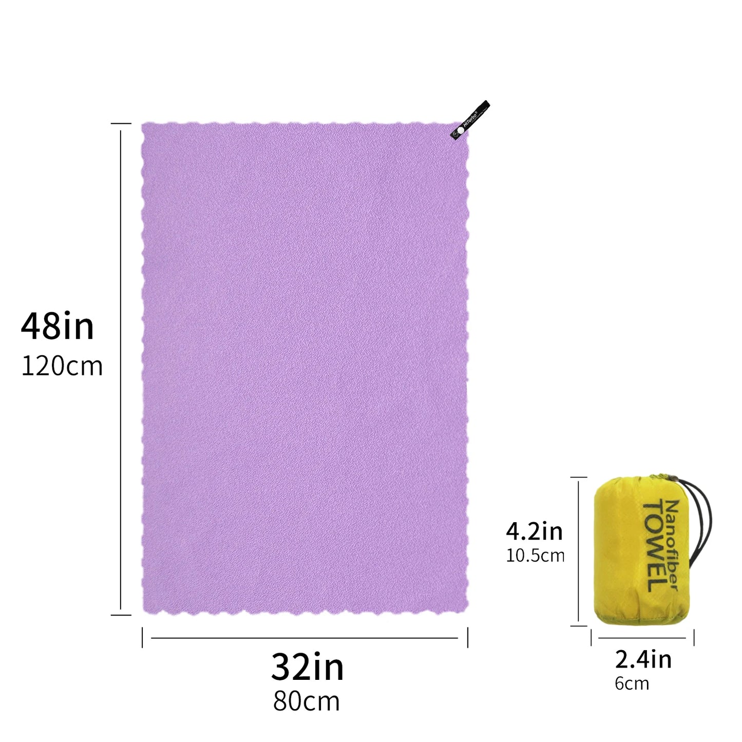 Serviette Microfibre Ronde – Séchage Rapide, Légère, Plage Running Voyage