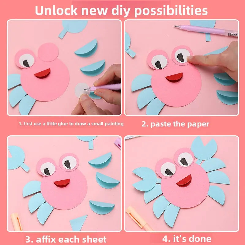 Stylo Colle Solide Kawaii – 5 Coloris, Séchage Rapide, Enfants, École & Scrapbooking