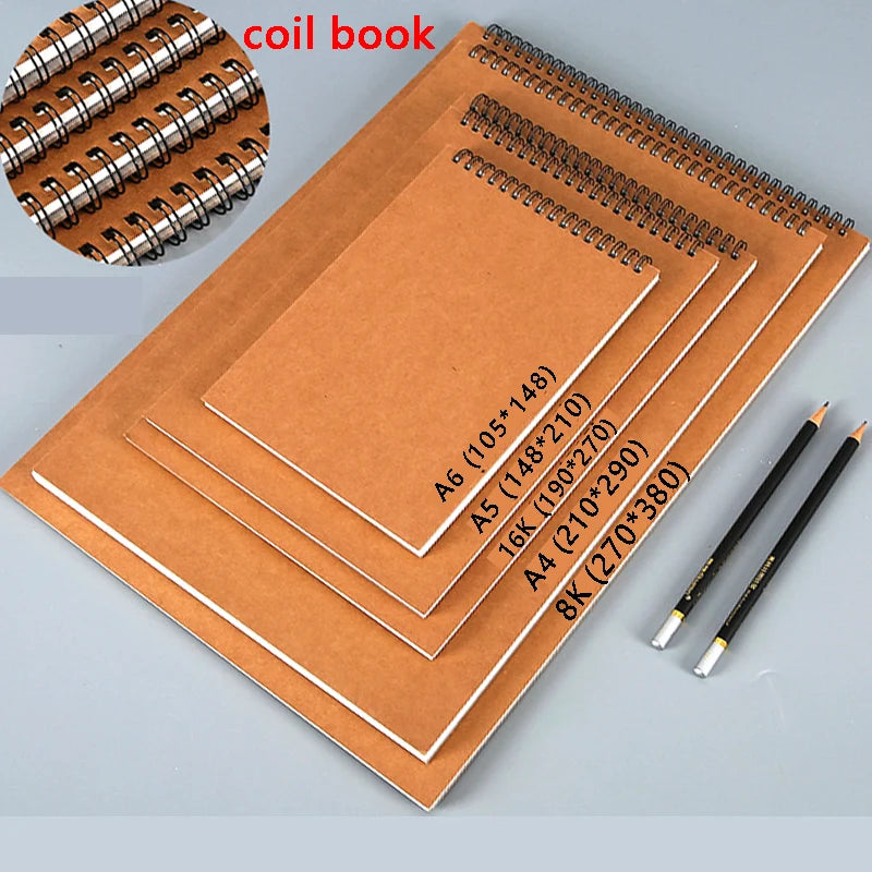 Sketchbook Professionnel – Papier 160 GSM – Carnet Spirale Aquarelle & Dessin – A5, A6 ou A4