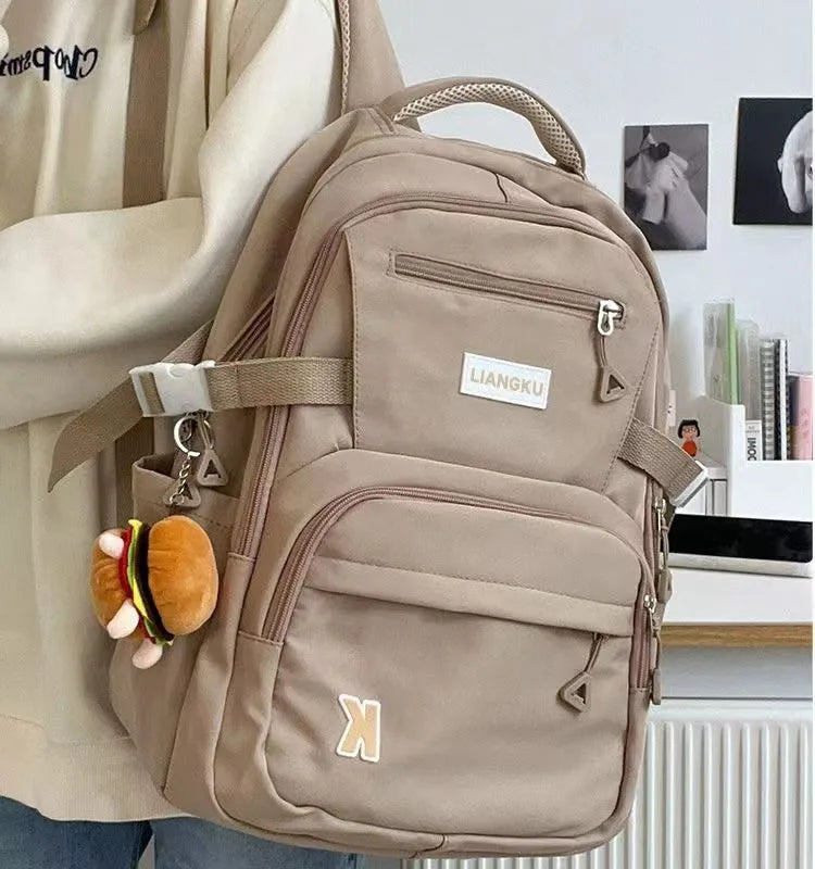 Sac à Dos Grande Capacité – Poche Laptop, Style Instagram, Lycée & Fac, 3 Coloris