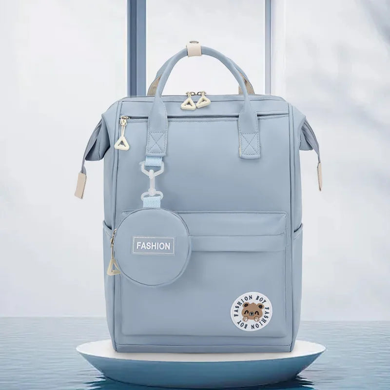 Sac à Dos Style K-Pop Preppy – Grande Capacité, Lycée & Fac, Fille, 5 Coloris