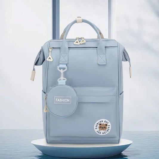 Sac à Dos Style K-Pop Preppy – Grande Capacité, Lycée & Fac, Fille, 5 Coloris
