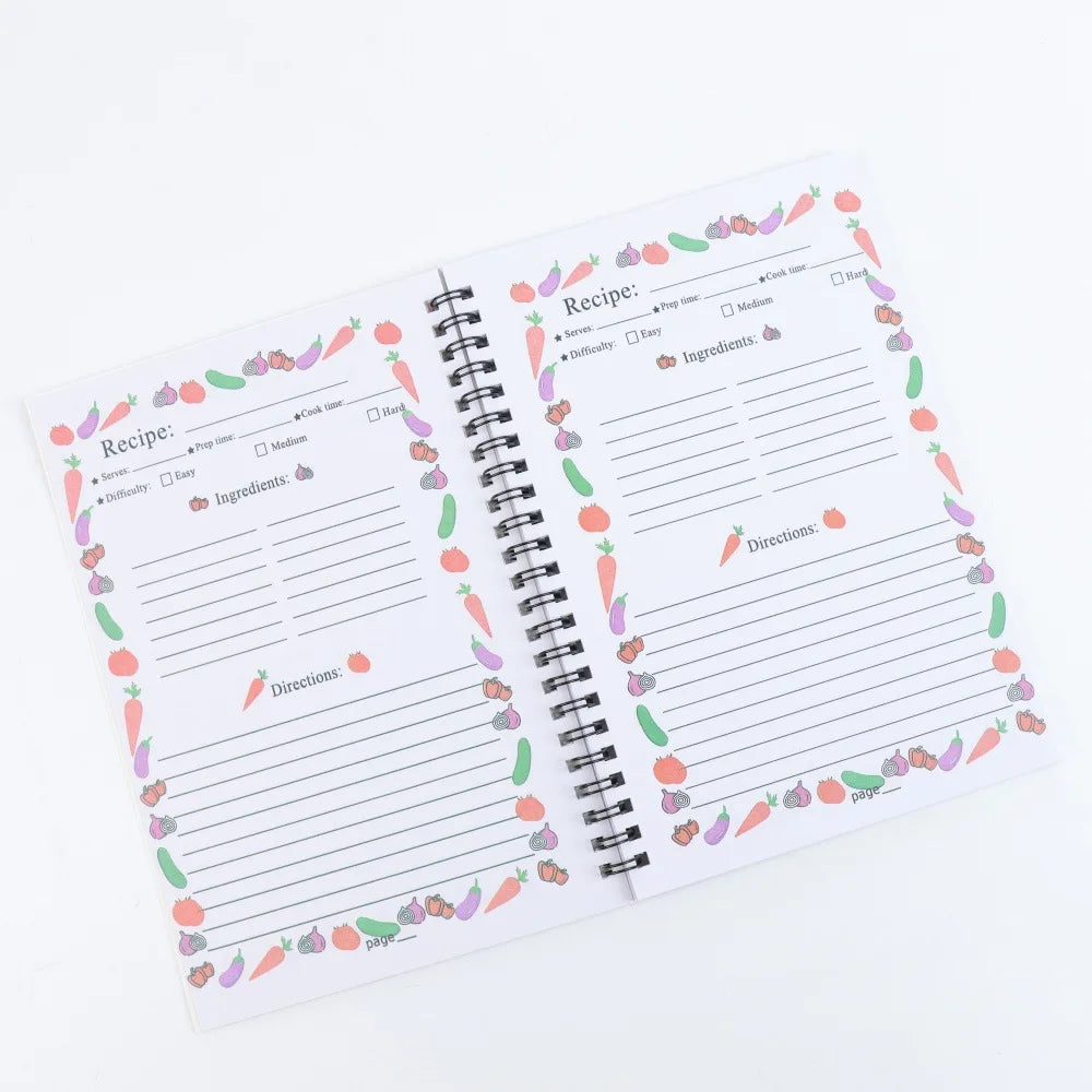 Carnet de Recettes Vierge – 100 Feuilles, Planification Repas & Pâtisserie