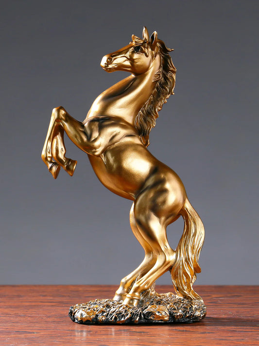 Statue Cheval de la Victoire en Résine – Figurine Décorative Style Européen