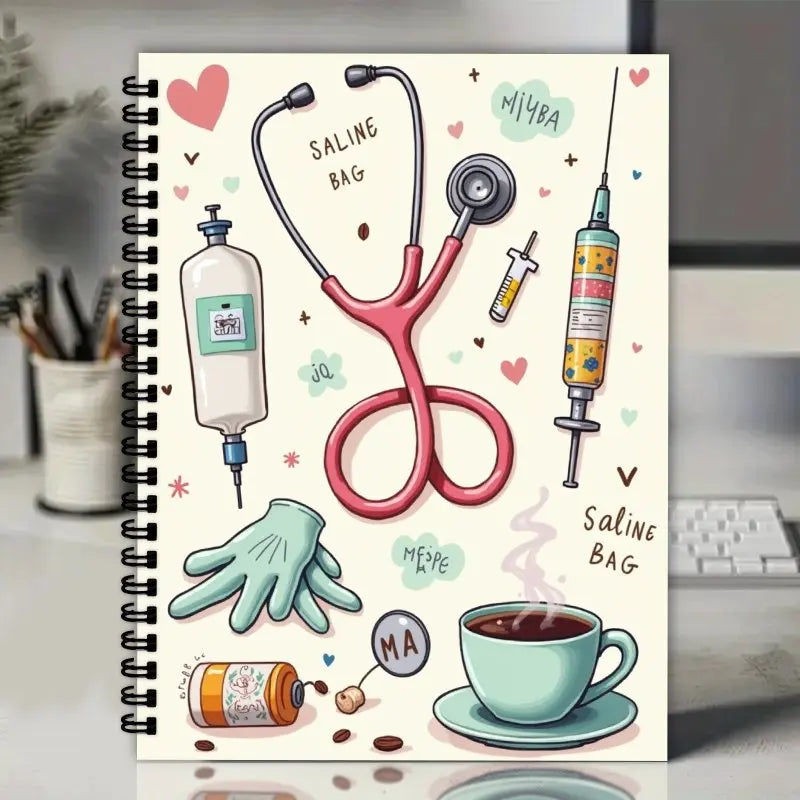 Carnet Spirale Infirmière & Assistante Médicale – Cadeau Kawaii pour Professionnels de Santé