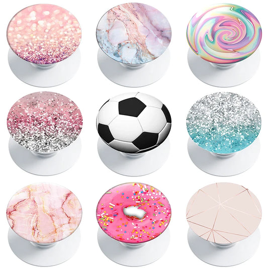 PopSocket Griptok Support Smartphone – Compatible iPhone & Android, Motifs Kawaii, Tenue Confortable