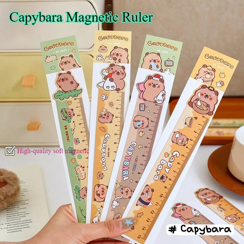 Règle Marque-Page Magnétique Capybara Kawaii – Dessin Créatif, Enfants & École