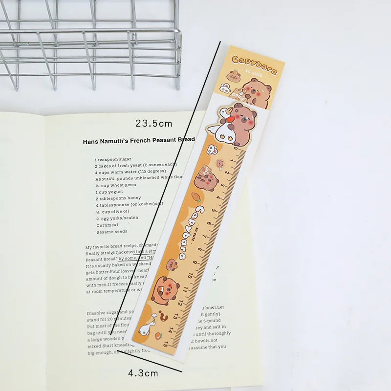 Règle Marque-Page Magnétique Capybara Kawaii – Dessin Créatif, Enfants & École