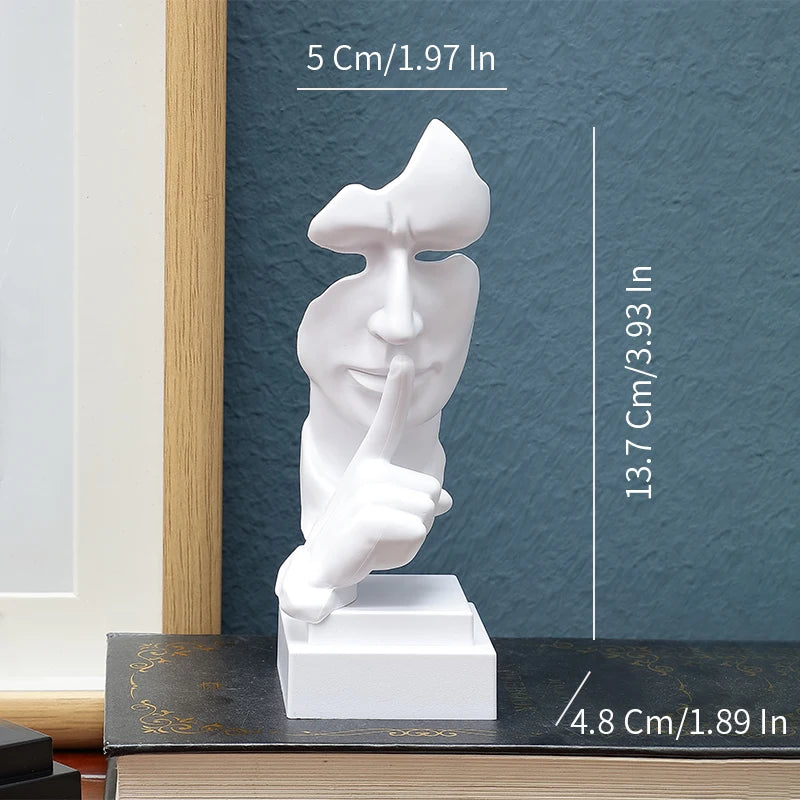 Sculpture Geste du Secret – Doigt sur les Lèvres, Décoration Bureau et Salon