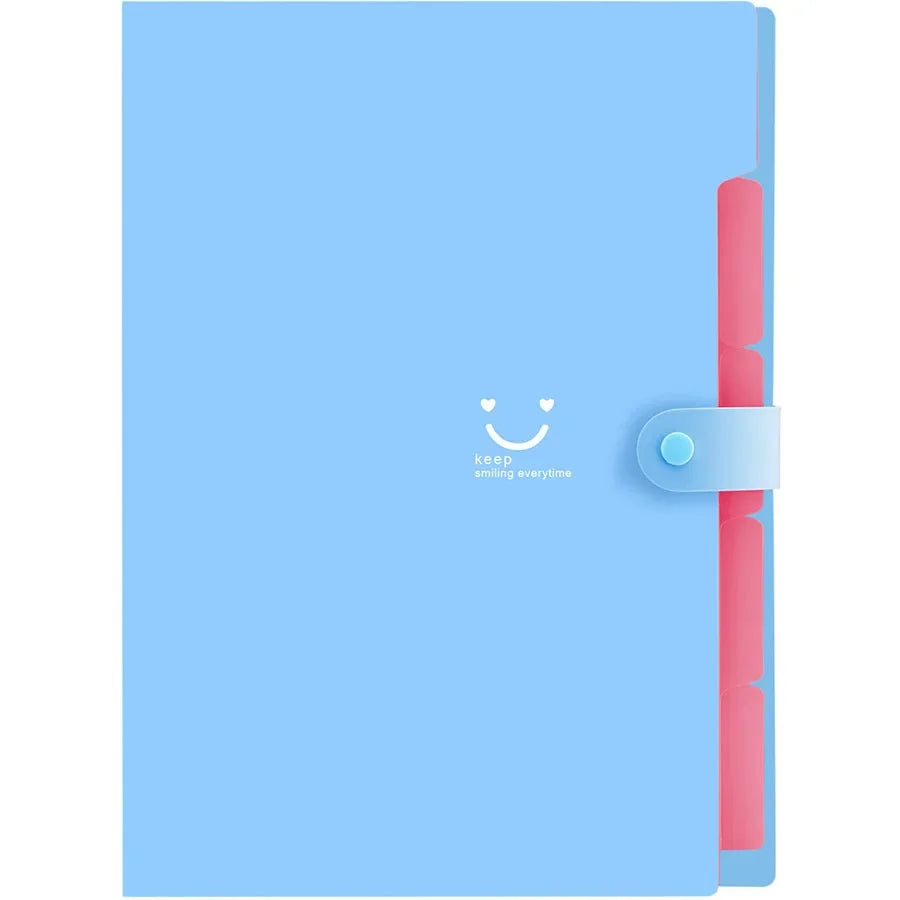 Pochette Document A4 – Bouton-Pression, Organiseur Bureau & École, 14 Coloris