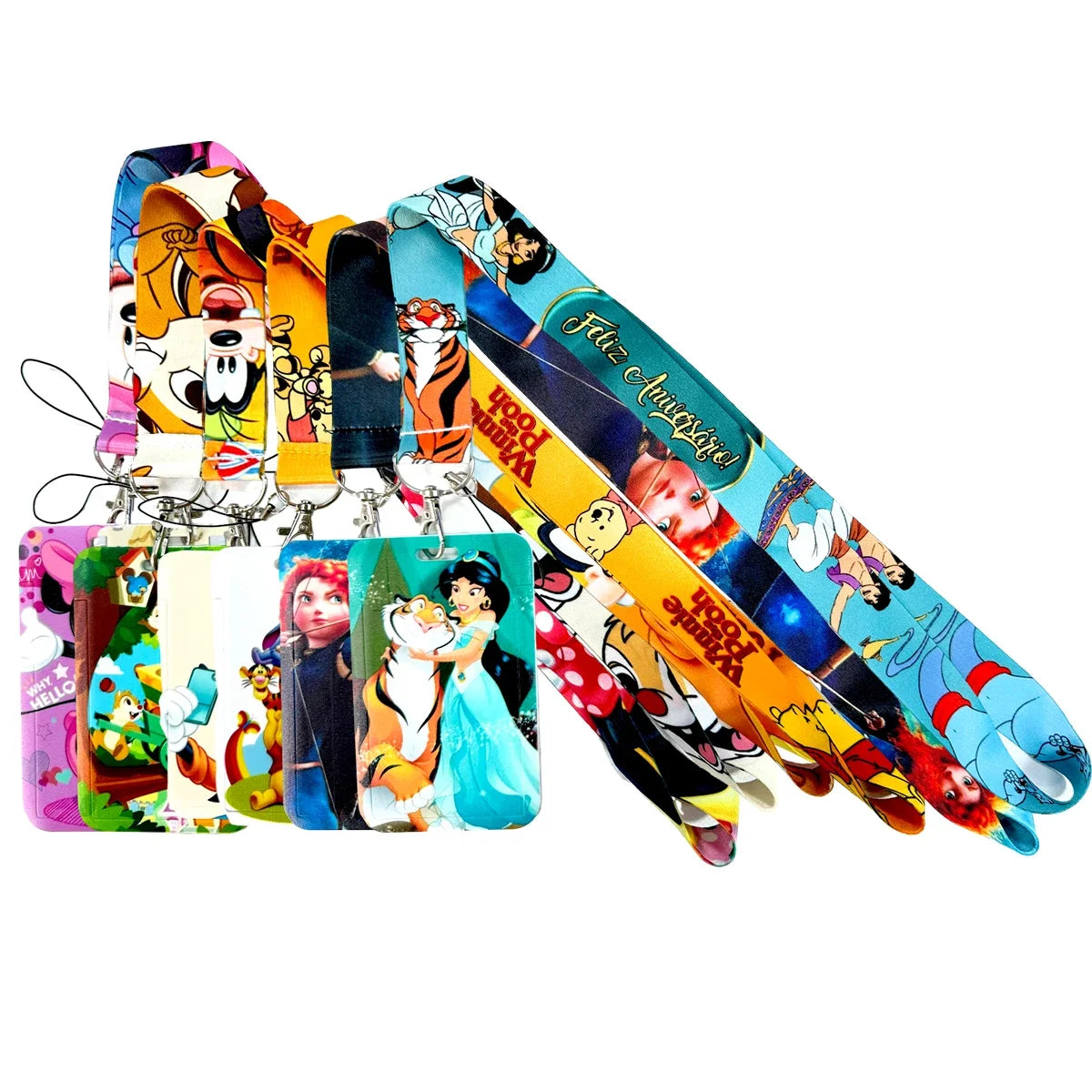 Cordon Tour de Cou Porte-Badge Disney – Mickey, Mulan, Winnie & Personnages – 20 Designs