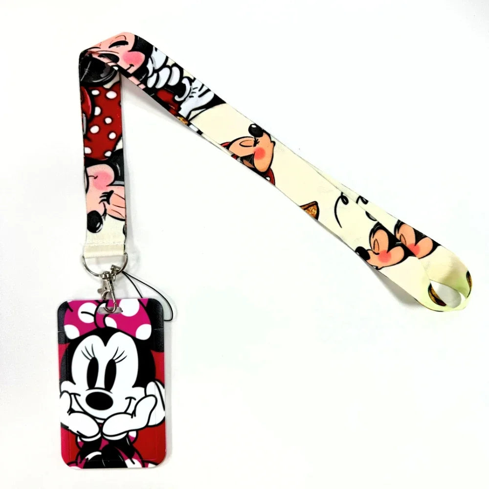Cordon Tour de Cou Porte-Badge Disney – Mickey, Mulan, Winnie & Personnages – 20 Designs