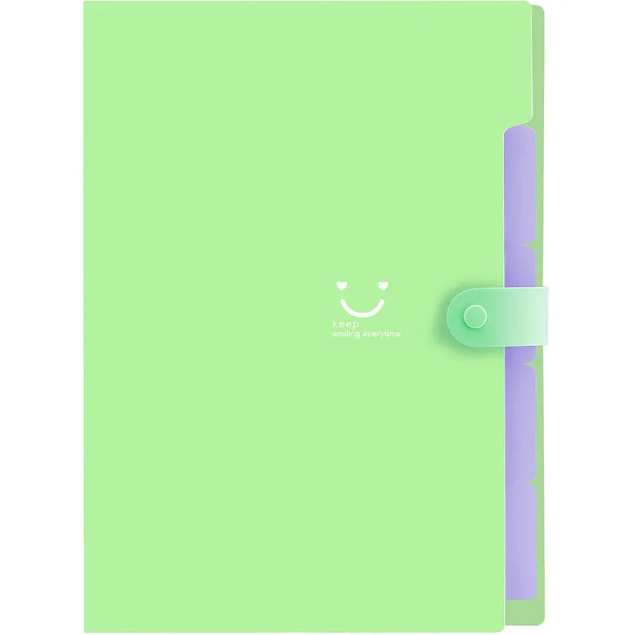 Pochette Document A4 – Bouton-Pression, Organiseur Bureau & École, 14 Coloris