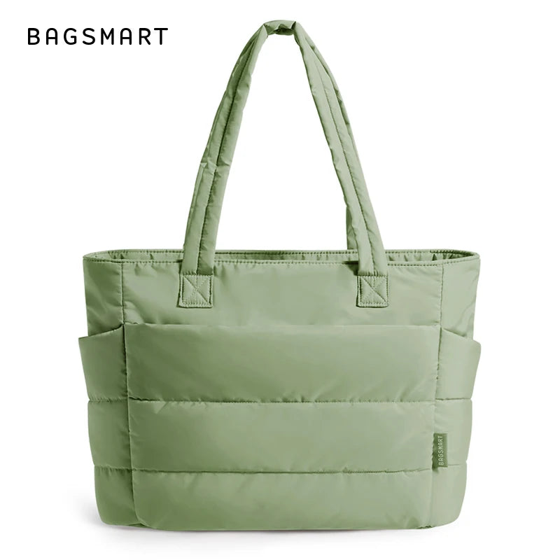Sac Fourre-Tout BAGSMART Femme – Cabas Matelassé 20L, Travail Voyage École