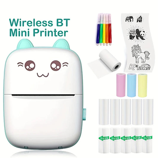 Mini Imprimante Thermique Portable C9 – Bluetooth, Compatible iPhone & Android, Photo & Étiquettes