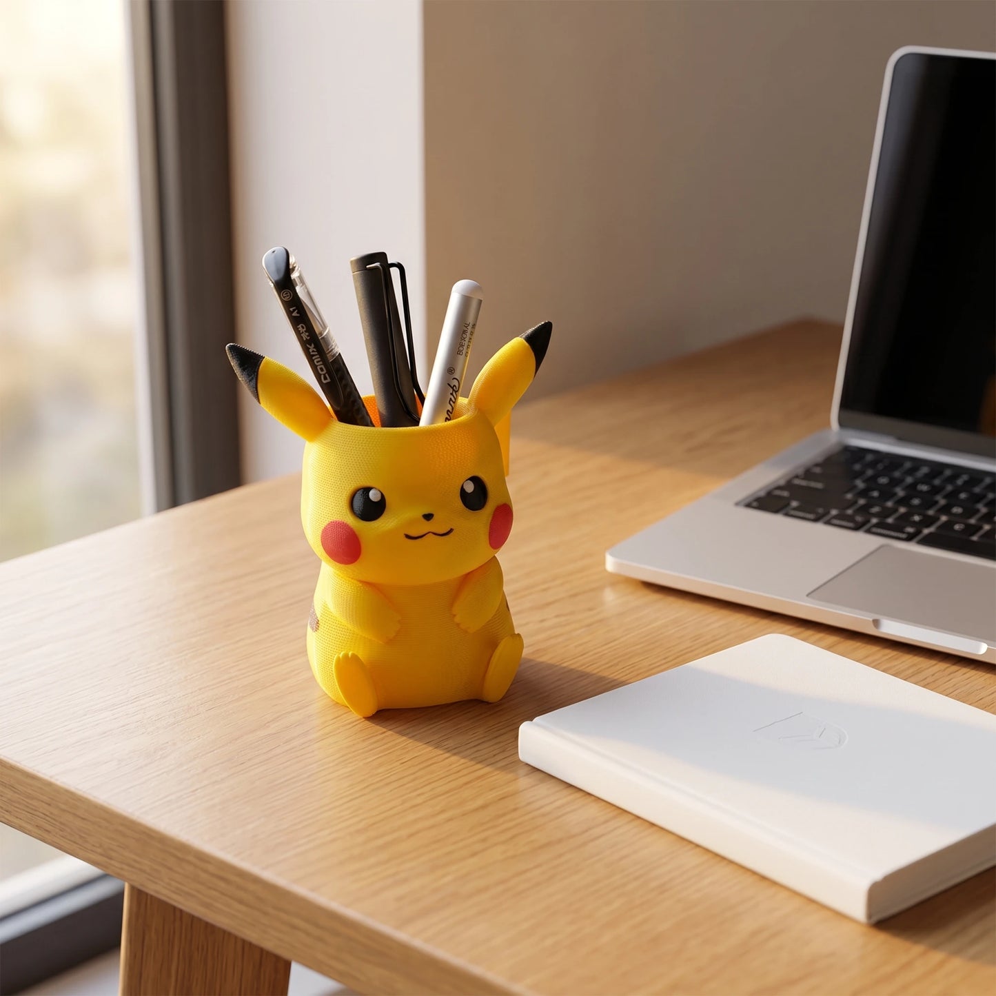 Porte-Crayons Pikachu Assis – Figurine Déco Bureau – Cadeau Pokémon