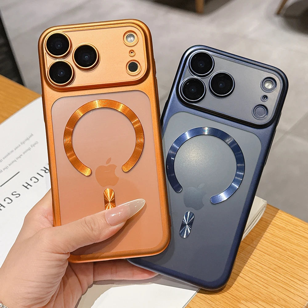 Coque iPhone 17 Luxe Mate Translucide Magnétique – Compatible MagSafe, iPhone 17 / Pro / Pro Max / Air