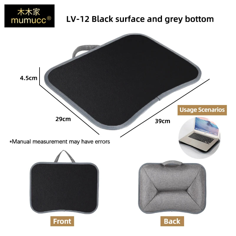 Bureau Laptop Coussin MUMUCC – Table Portable Multifonction, Tapis Souris, Mousse, Plusieurs Coloris