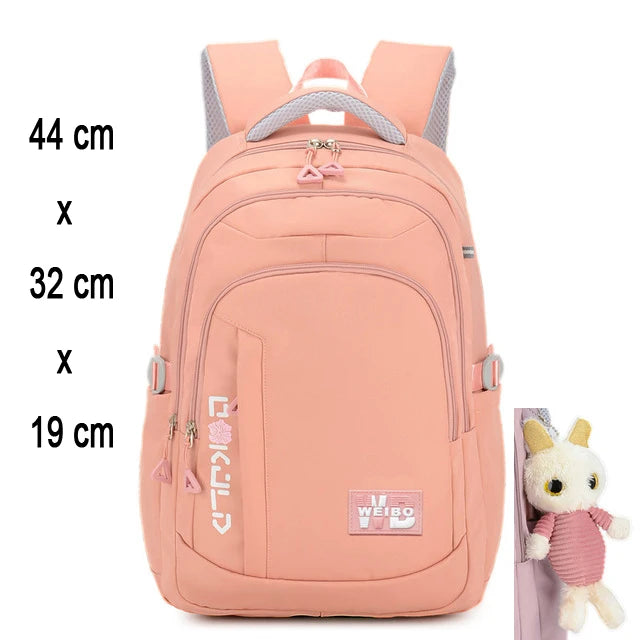 Sac à Dos Scolaire – Grande Capacité, Nylon Léger, Fille & Mixte