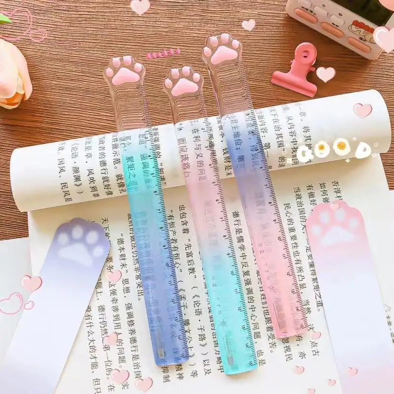 Règle Patte de Chat Kawaii – Plastique, Dessin & École, Accessoire Planner Mignon