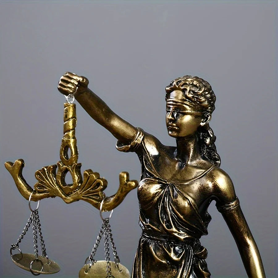 Statuette Déesse de la Justice – Style Rétro Européen, Déco Bureau Salon