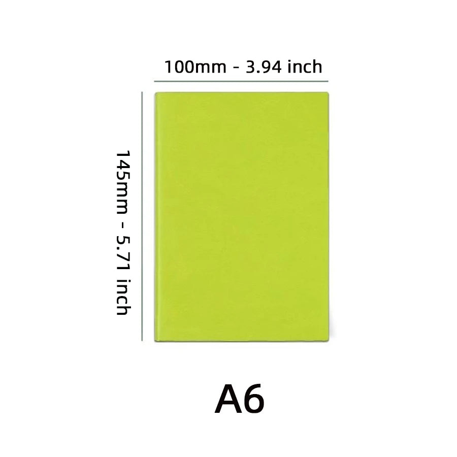 Cahier en Cuir Souple A6 – 720 Pages Blanches – Ultra Épais – Dessin & Écriture – 4 Coloris