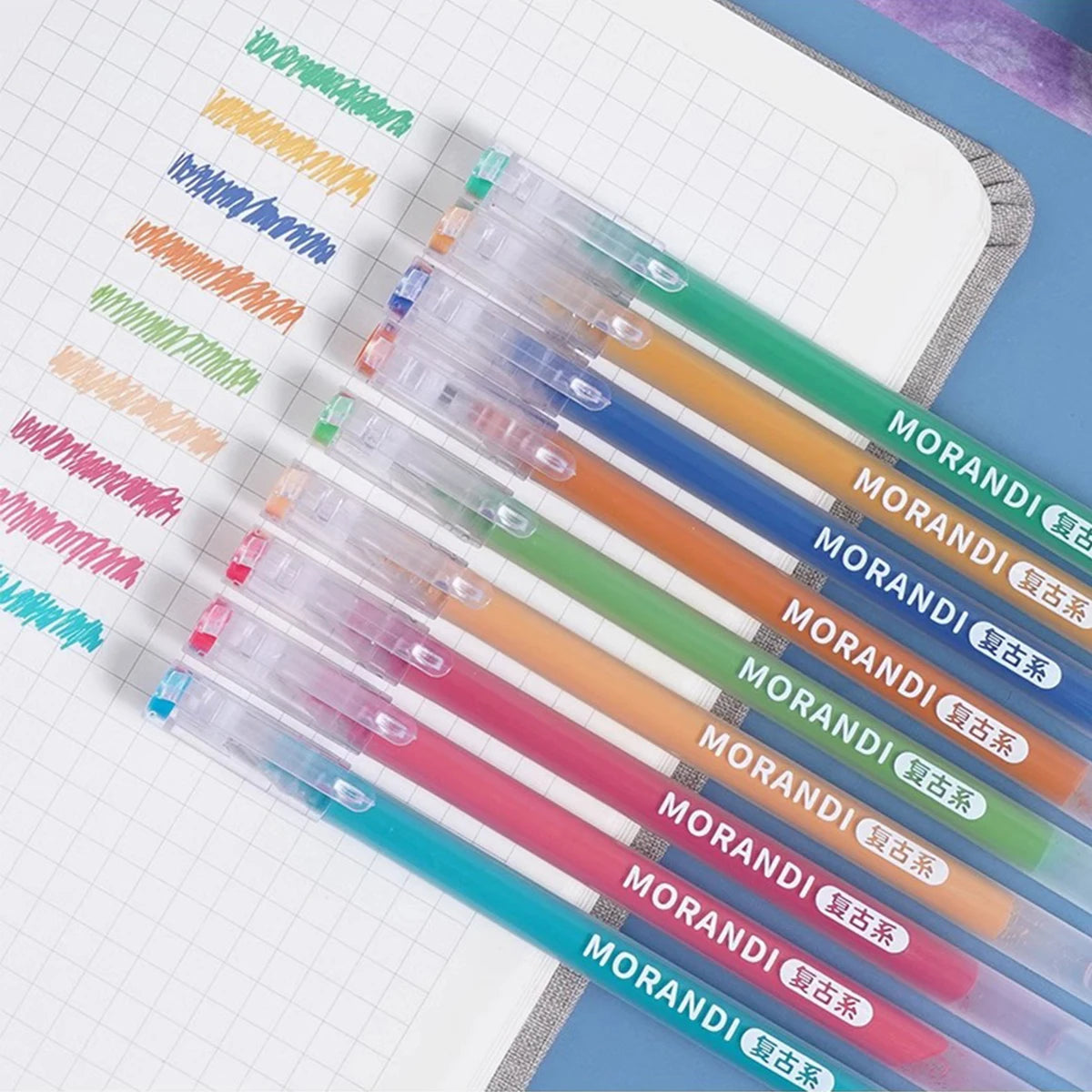 Stylos Gel Languo – Grande Capacité, 0,6 mm, Lot de 6 ou 9, Kawaii Art & Doodle, Papeterie Étudiant