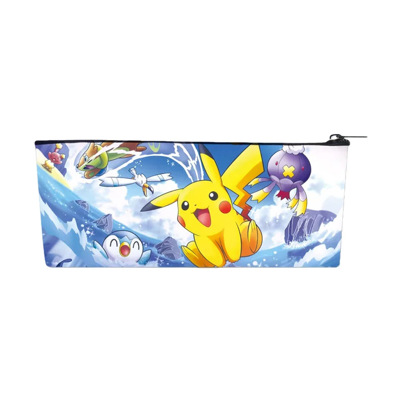 Trousse Pokémon Kawaii – Pikachu, Bulbizarre & Salameche, Simili Cuir, École & Bureau