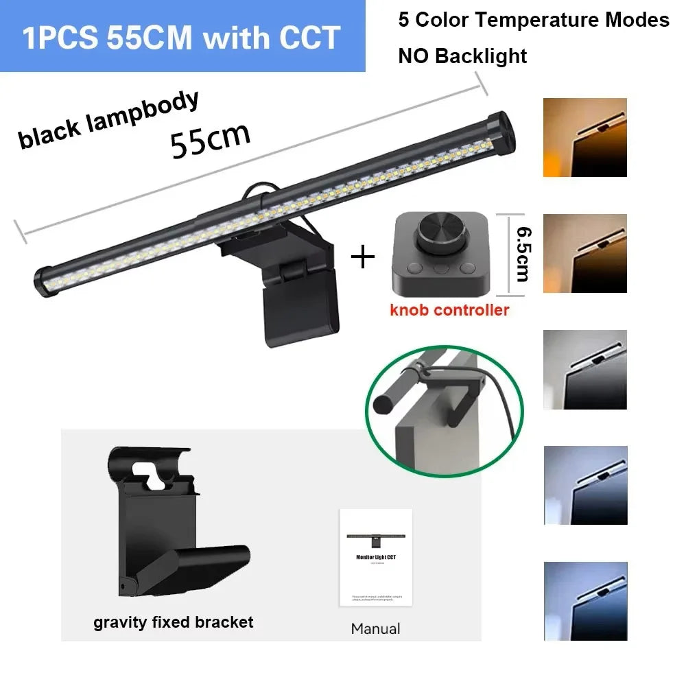 Barre Lumineuse LED pour Moniteur – RGB Dimmable, Télécommande, Gaming