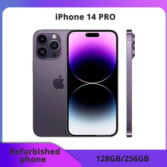 iPhone 14 Pro – Écran OLED 6,1", Puce A16 Bionic, Face ID, NFC, Débloqué – 128Go ou 256Go