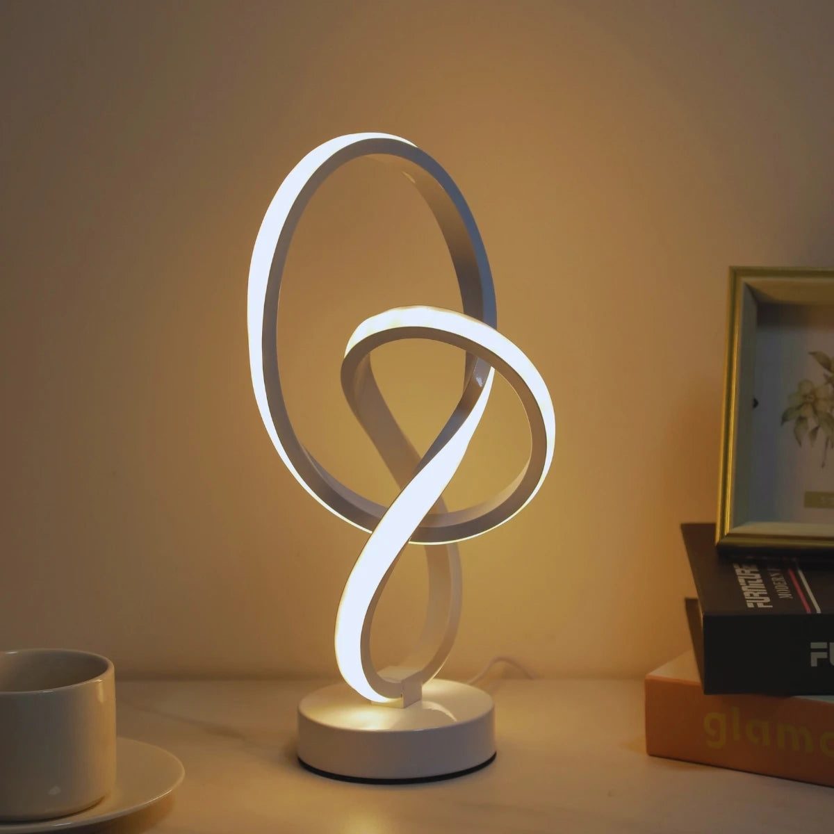 Lampe de Bureau LED USB – 3 Couleurs de Lumière, Dimmable, Déco Chambre & Bureau, Noir ou Blanc