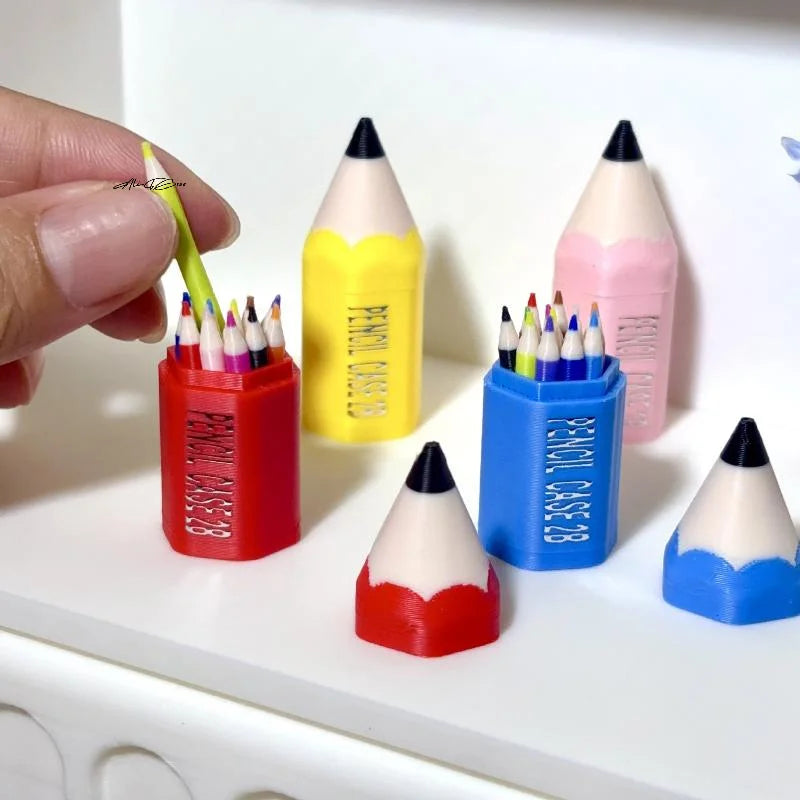 Set Miniature Fournitures Scolaires – 10 à 12 Pièces, Maison de Poupée & Jeu, 5 Assortiments