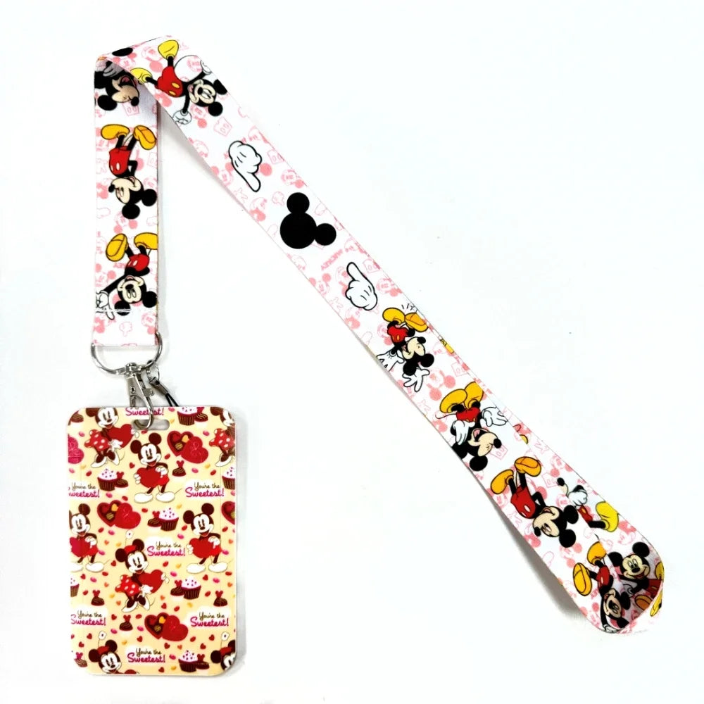 Cordon Tour de Cou Porte-Badge Disney – Mickey, Mulan, Winnie & Personnages – 20 Designs