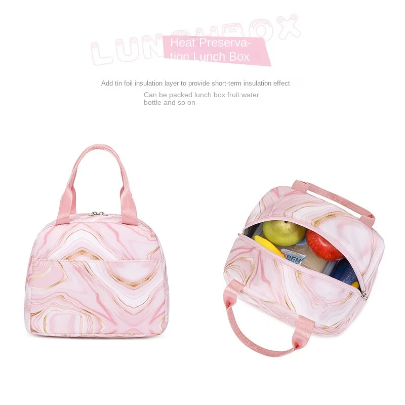 Set Sac à Dos + Lunch Bag Ado Fille – Grande Capacité, Polyester, 3 Coloris