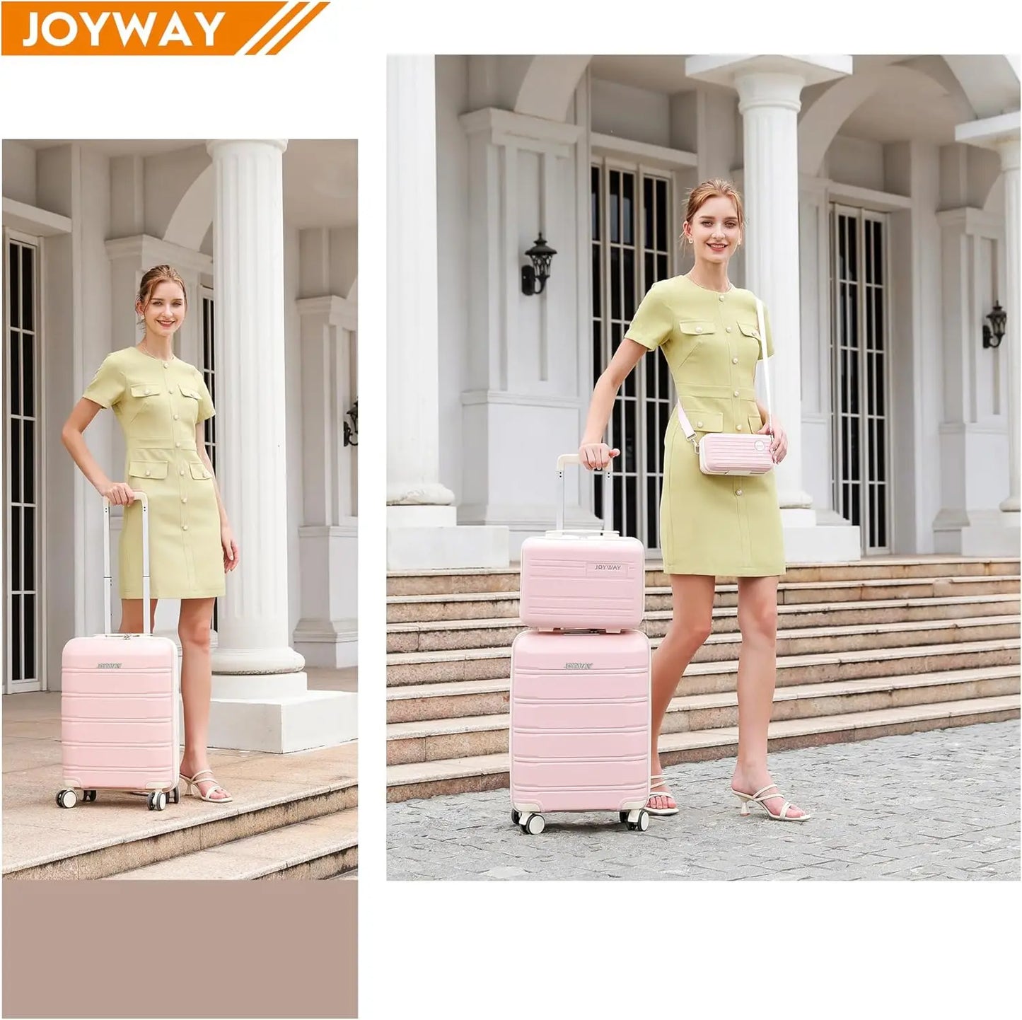 Set de Valises Joyway – Lot 3 ou 5 Pièces, Roulettes Spinner 360°, Serrure TSA