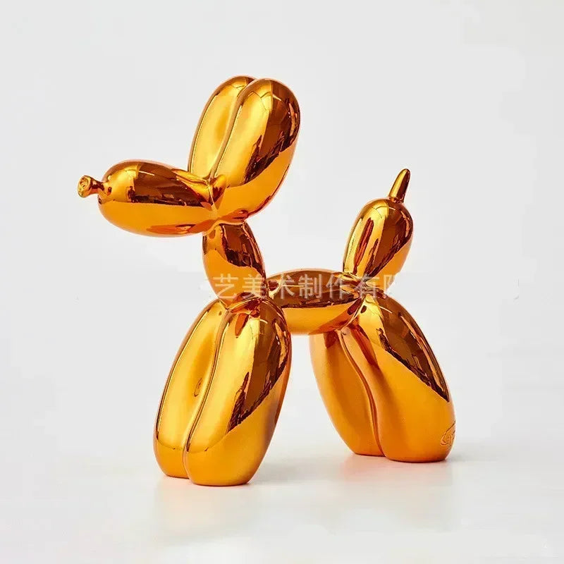 Sculpture Chien Ballon en Résine – Figurine Décorative Style Nordique
