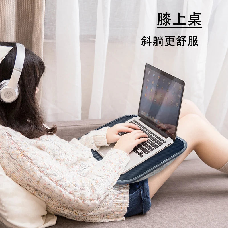 Bureau Laptop Coussin MUMUCC – Table Portable Multifonction, Tapis Souris, Mousse, Plusieurs Coloris