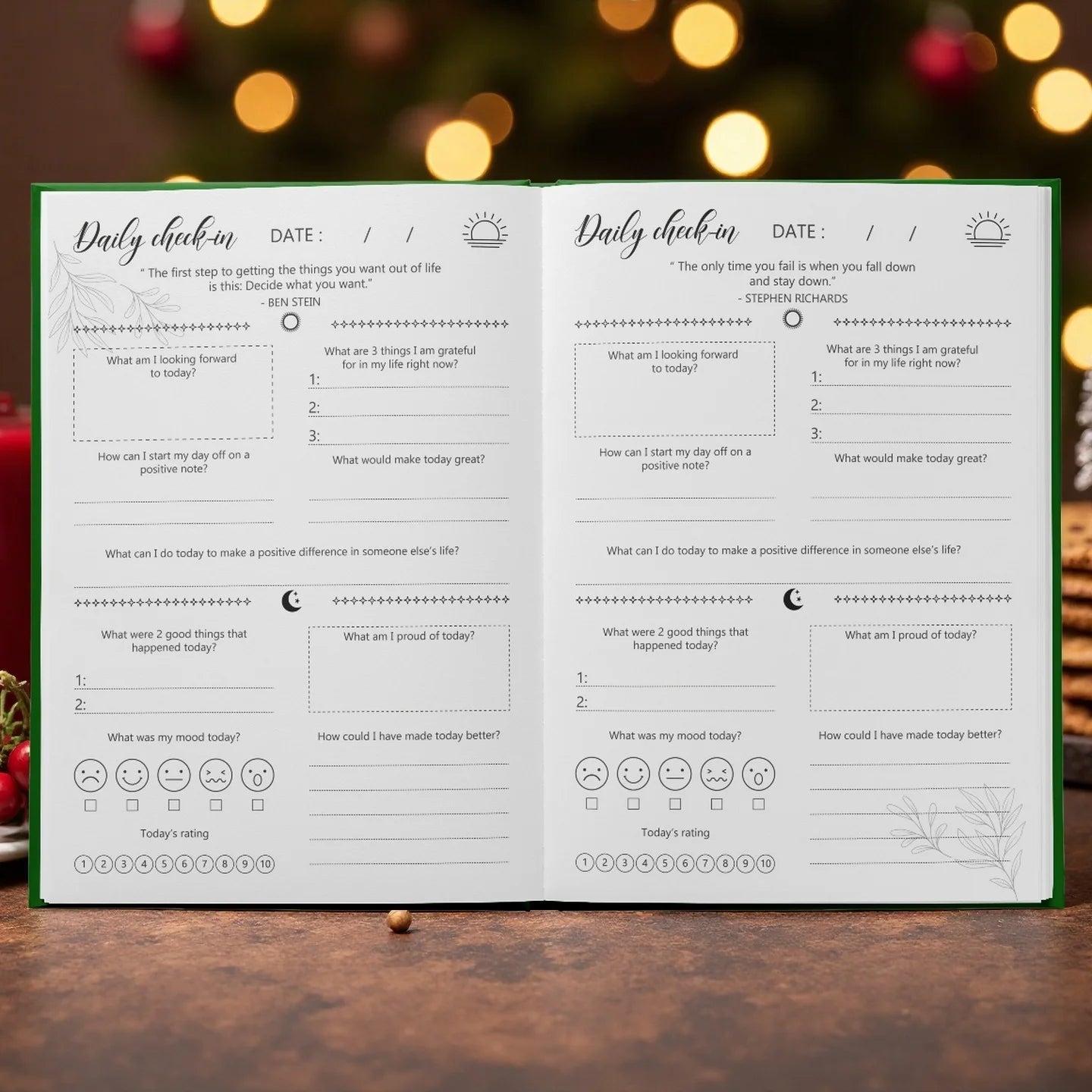Journal Mindfulness – Bien-être Mental, Suivi Humeur & Habitudes, Gratitude, Routine Quotidienne